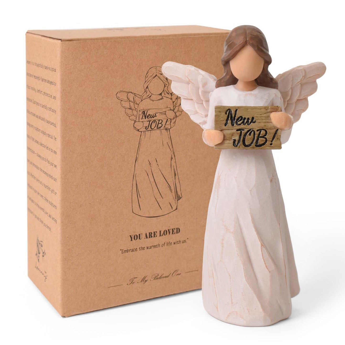 Forget Me Not Guardian Angel Figurines, Sympathy Gifts for Loss of Loved One, Miscarriage Gifts for Mothers, Sculpted Hand-Painted Statue for Home Decor Ornament