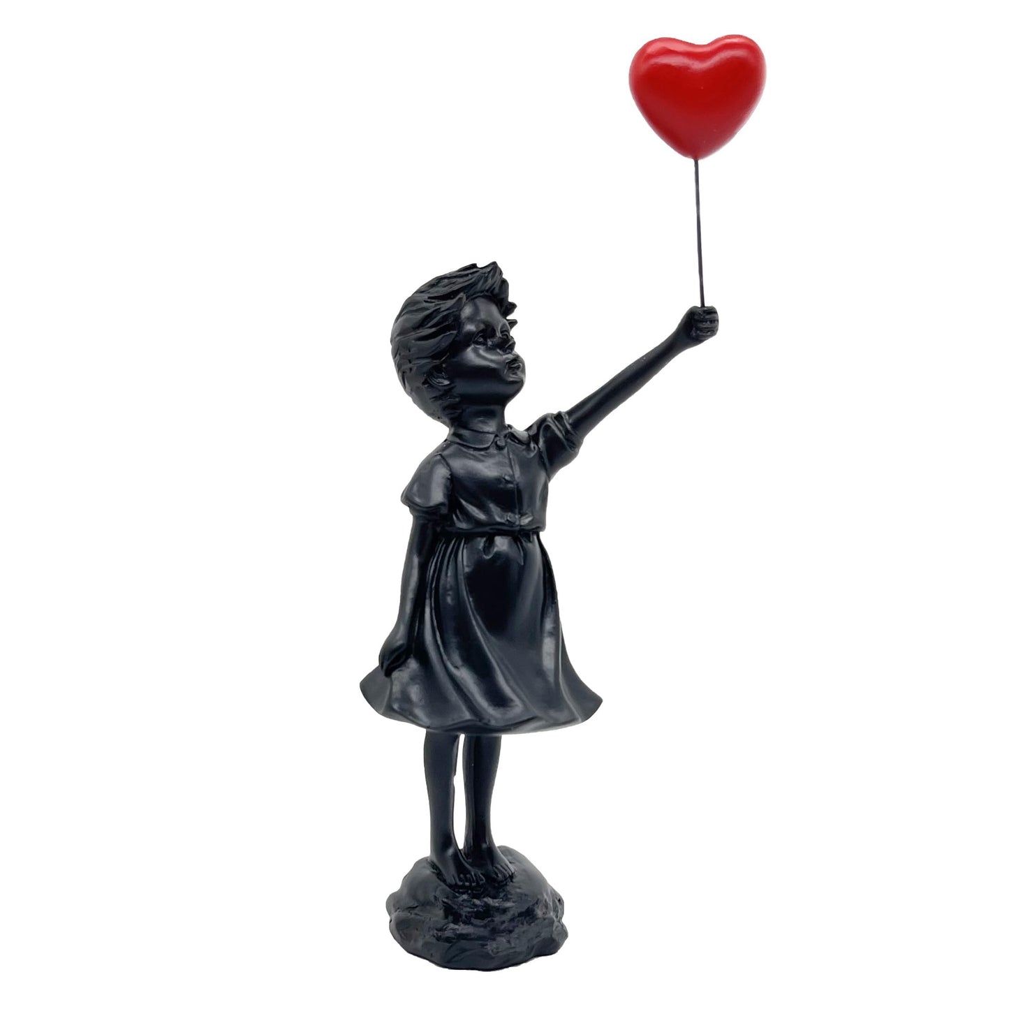 Banksy Flower Throwing Statue Flower Thrower Sculpture, Man's Room Figurines Home Decor for Shelves, Resin Art Craft Desk Decoration Collection Ornament Gift (White)