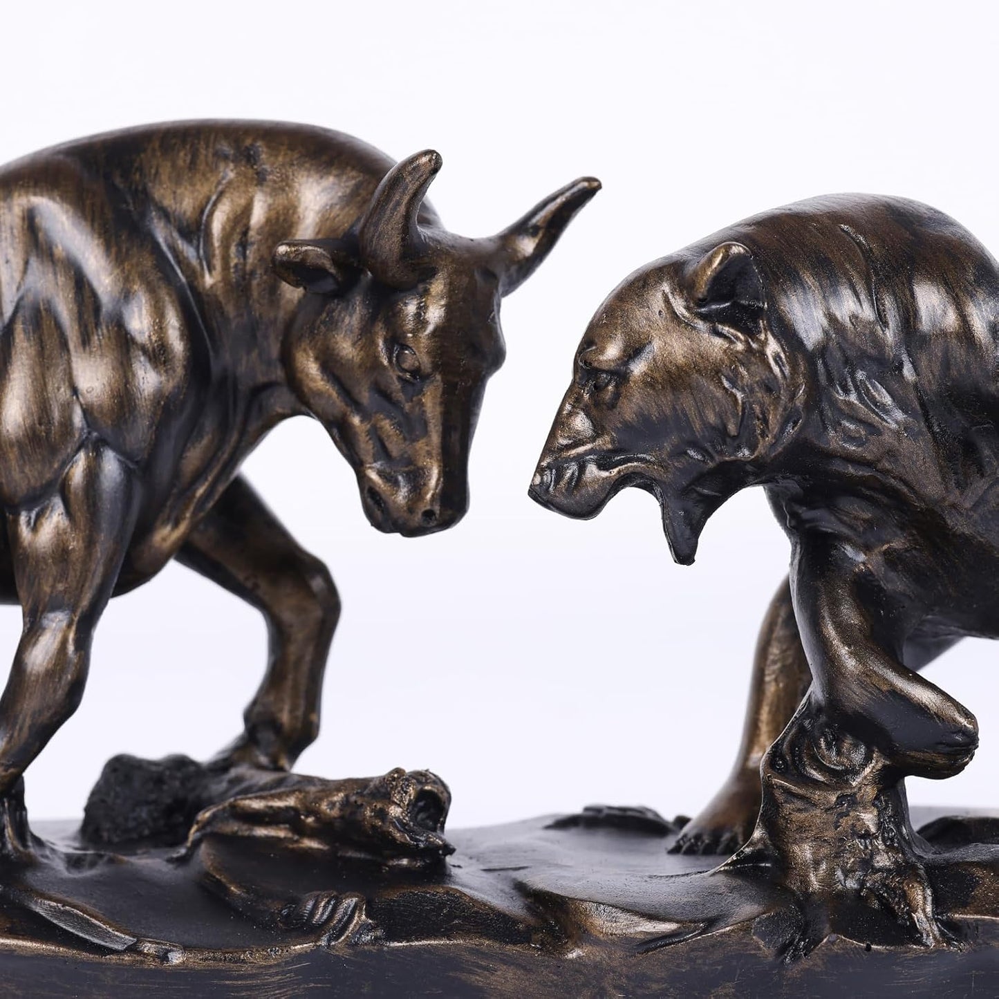 Wall Street Bull Statue Bull Market Bear Market Statue Stock Sculpture Office Desk Bookshelf Living Room Study Home Decor
