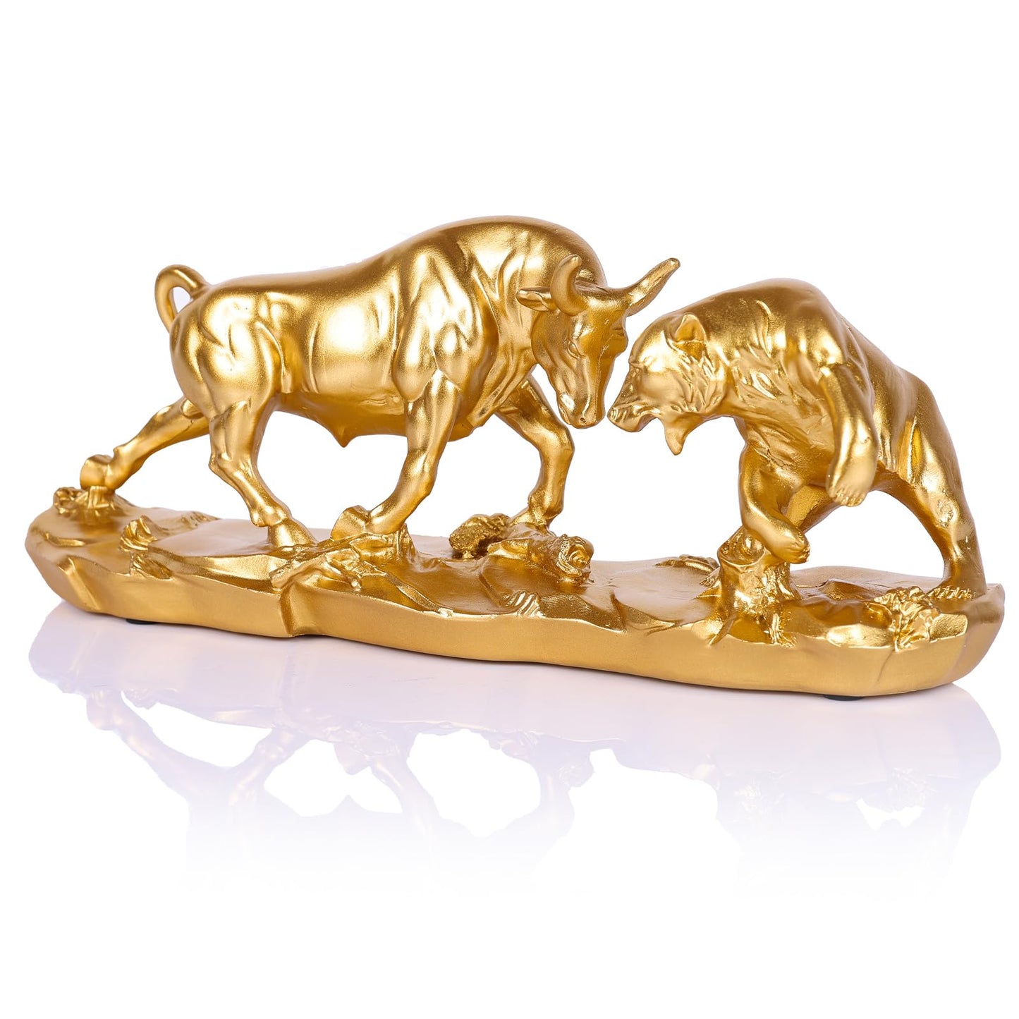 Wall Street Bull Statue Bull Market Bear Market Statue Stock Sculpture Office Desk Bookshelf Living Room Study Home Decor