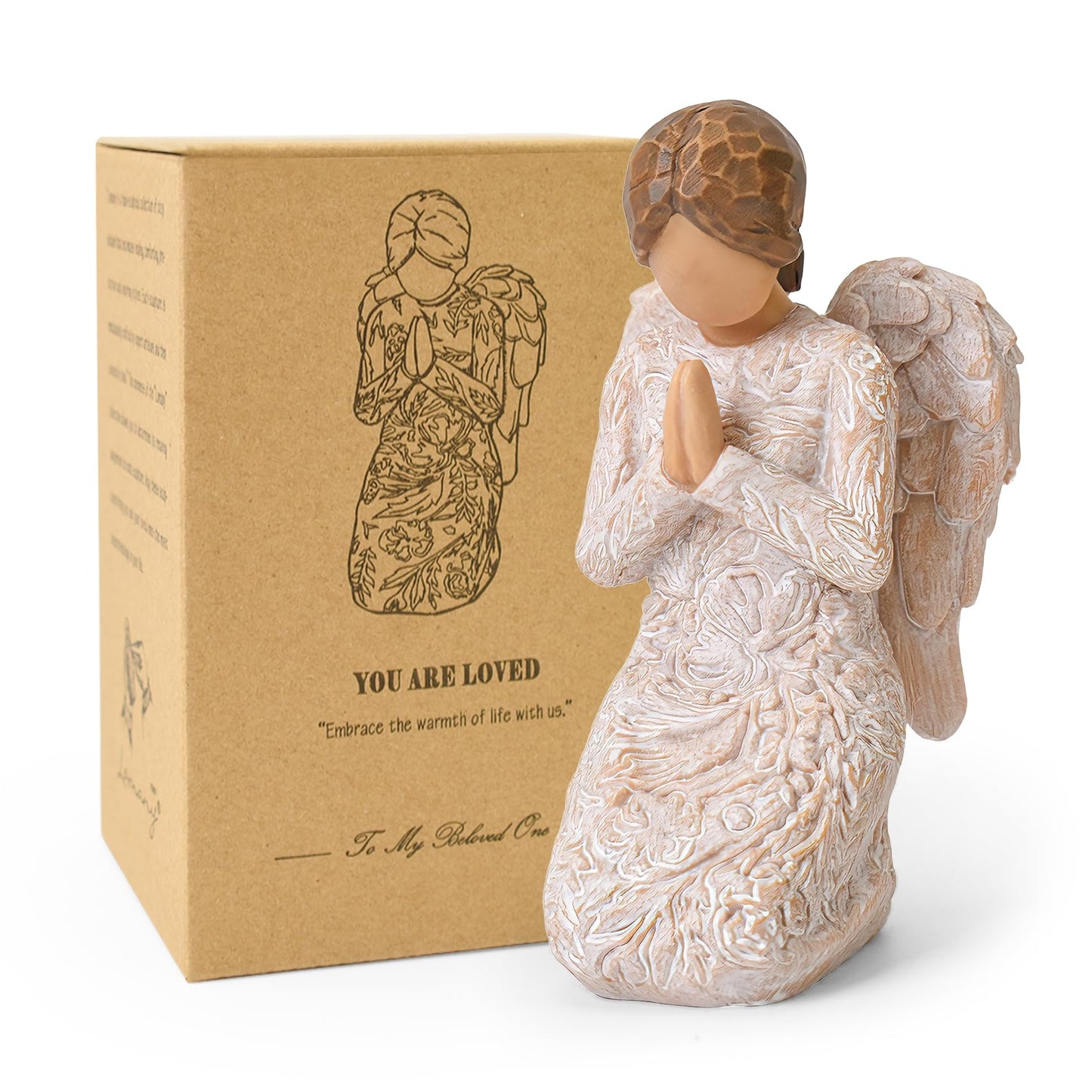 Forget Me Not Guardian Angel Figurines, Sympathy Gifts for Loss of Loved One, Miscarriage Gifts for Mothers, Sculpted Hand-Painted Statue for Home Decor Ornament