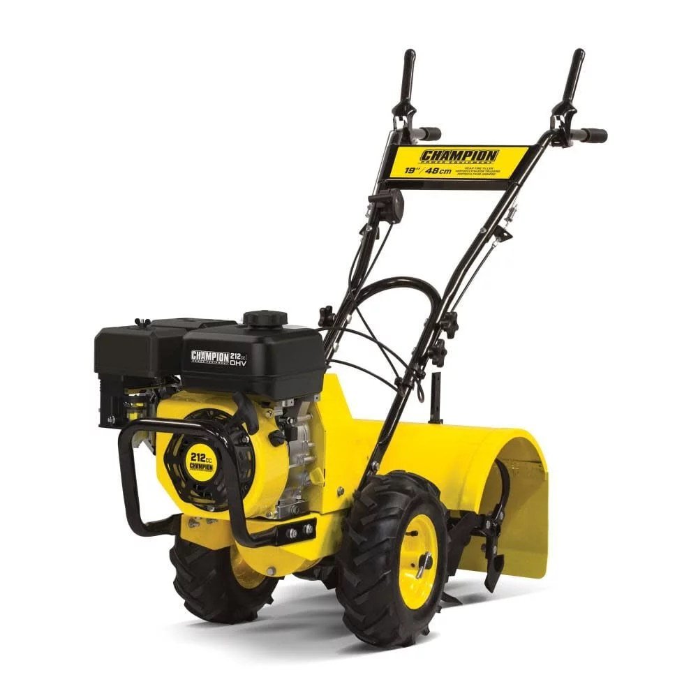248F292D-7D8F-4028-9BA8-E7764FC26233_7-1-1.jpg Champion Power Equipment 19-Inch Counter Rotating Rear Tine Tiller with Self-Propelled Agricultural Tires - Image 1