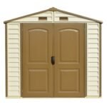 DuraMax 8ft x 6ft Storeall Vinyl Shed with Foundation Kit and window - Image 3