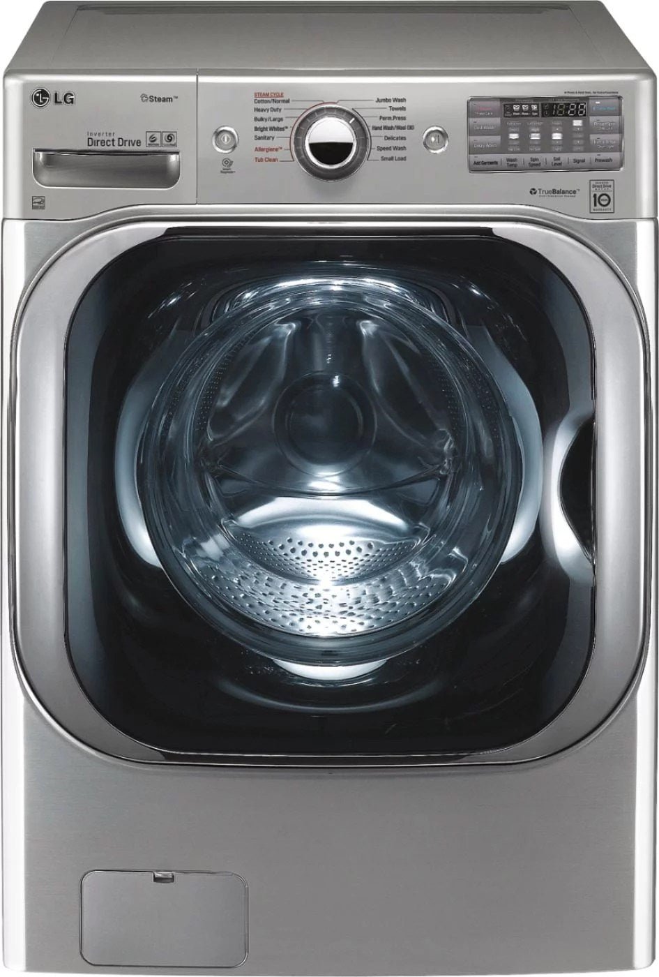 5149404_sd-1.jpg LG – 5.2 Cu. Ft. High Efficiency Front-Load Washer with Steam and TurboWash Technology – Graphite steel - Image 1