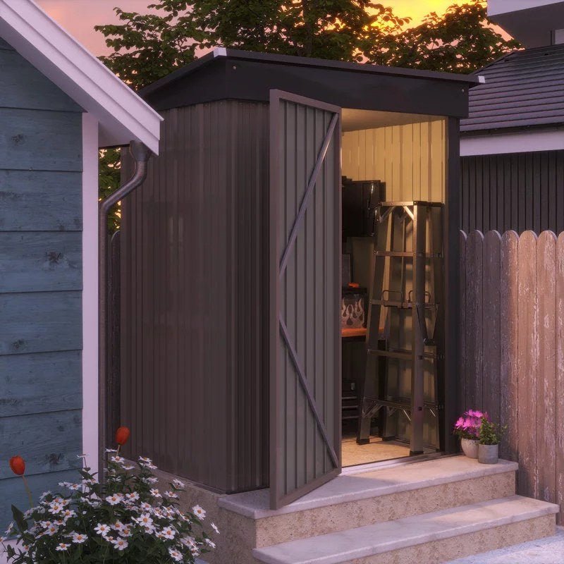 5_ft._W_x_3_ft._D_Metal_Storage_Shed_3-1.jpg 5 ft. W x 3 ft. D Metal Storage Shed - Image 1