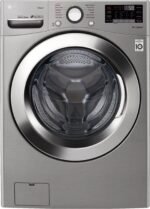 LG – 4.5 Cu. Ft. High-Efficiency Stackable Smart Front Load Washer with Steam and 6Motion Technology – Graphite steel - Image 2