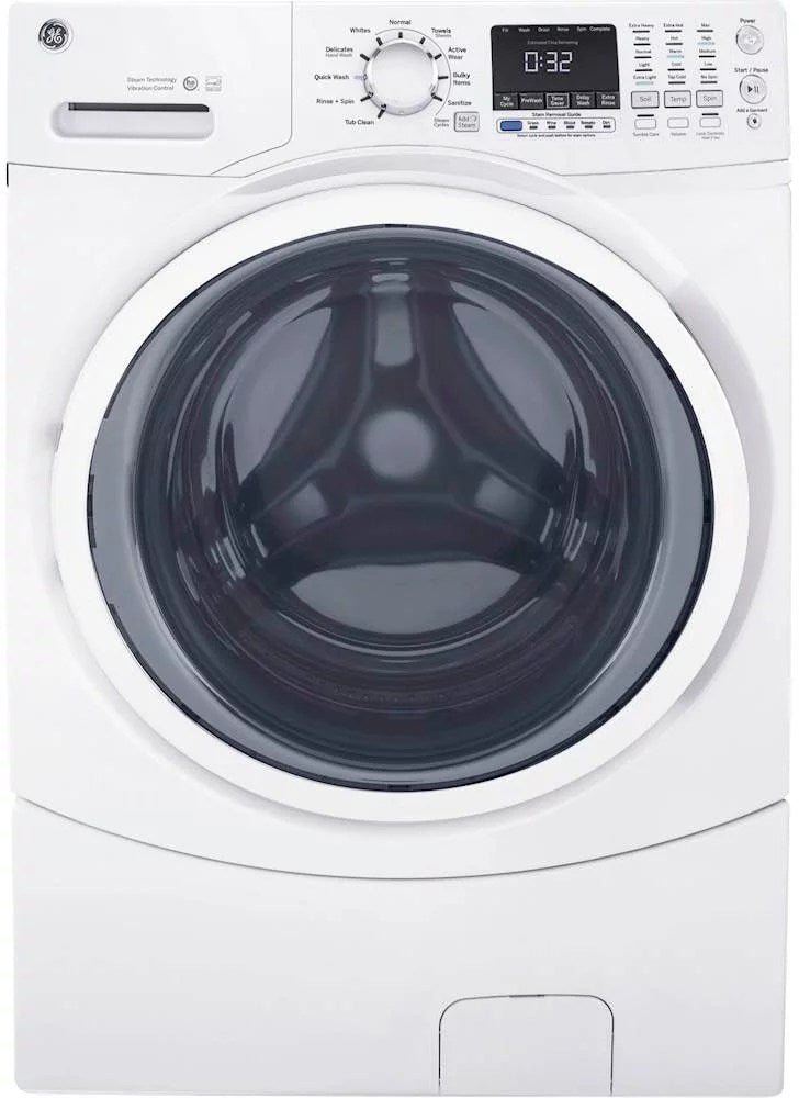 6206202_sd-1.jpg GE – 4.5 Cu. Ft. Stackable Front Load Washer – White - Image 1