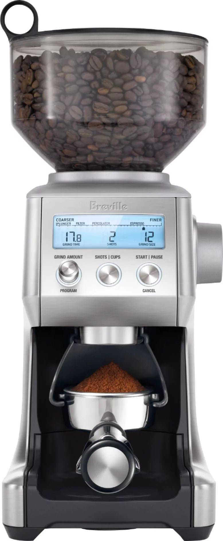 6216364_sd-1.jpg Breville – the Smart Grinder Pro 12-Cup Coffee Grinder – Stainless Steel - Image 1