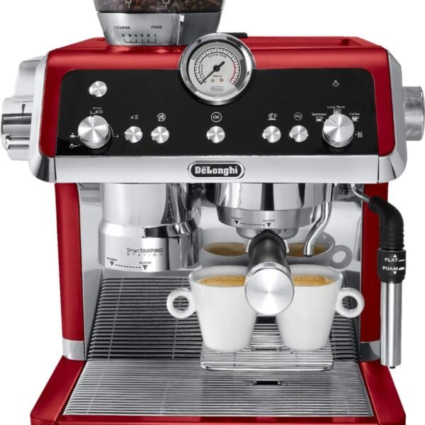 De’Longhi – La Specialista Prestigio Espresso Machine with Active Temperature Control and Dual Heating System – Red