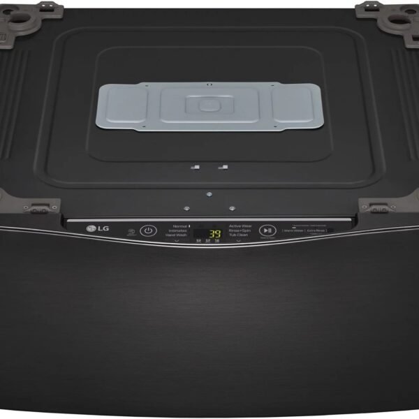 LG – SideKick 1.0 Cu. Ft. High-Efficiency Smart Top Load Pedestal Washer with 3-Motion Technology – Black steel
