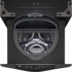 LG – SideKick 1.0 Cu. Ft. High-Efficiency Smart Top Load Pedestal Washer with 3-Motion Technology – Black steel - Image 14