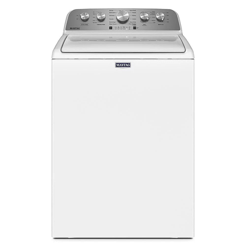 6514695_sd-1.jpg Maytag – 5.2 Cu. Ft. High Efficiency Top Load Washer with Extra Power Button – White - Image 1