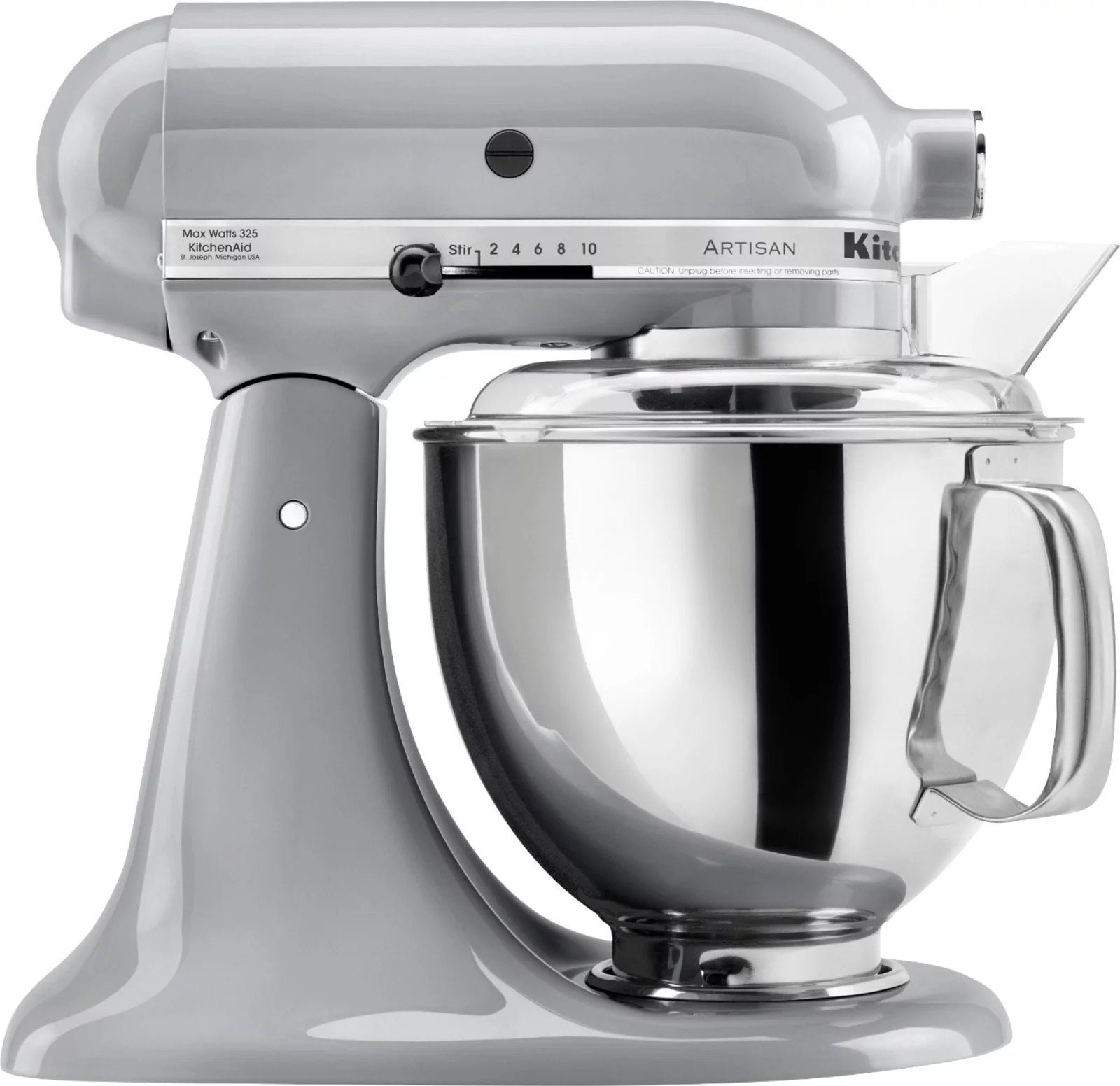 7386848_sd_b90eda75-c54e-4ad2-b47f-61c2fc25d9b1-1.jpg KitchenAid Artisan Series Tilt-Head Stand Mixer -Metallic Chrome - Image 1