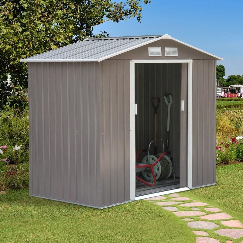 7_ft._W_x_4.2_ft._D_Metal_Storage_Shed_5-1.jpg 7 ft. W x 4.2 ft. D Metal Storage Shed - Image 1