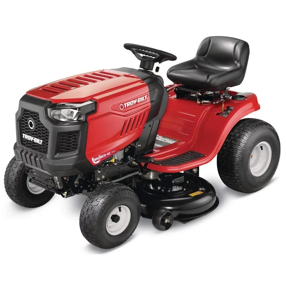 AA-1-1.jpg Troy Bilt Bronco 42 in 19 HP Briggs & Stratton Automatic Drive Gas Riding Lawn Tractor with Mow in Reverse - Image 1