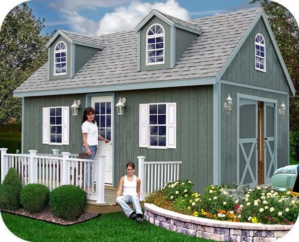 Best-Barns-12x16-Arlington-Wood-1.jpg Best Barns Sheds & Storage Arlington 12′ x 16′ Wood Storage Shed Kit Installation Included - Image 1