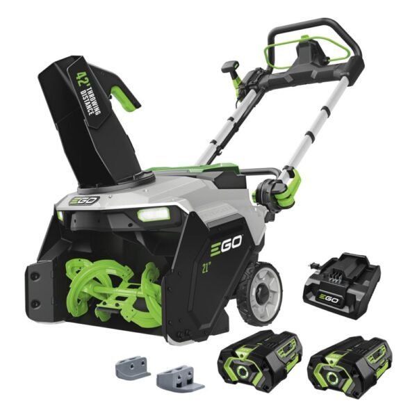 EGO Power+ SNT2121 21" Peak Power Snow Blower with Steel Auger, (2) 4.0Ah Batteries and 320W Charger