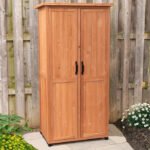 Leisure Season 3 ft. W x 2 ft. D Solid Wood Vertical Tool Shed