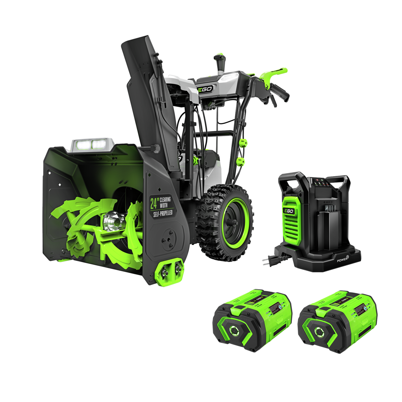 SNT2416 EGO Power+ SNT2416 POWER+ 24 in. Self-Propelled 2-Stage XP Snow Blower with Peak Power™ and 2 x 10.0 Ah Batteries and Dual Port Charger - Image 1