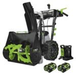 EGO Power+ SNT2424 24" Two-Stage Self-Propelled Snow Blower with (2) 6.0Ah Batteries and Dual-Port Charger