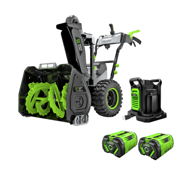 EGO Power+ SNT2807 28 in. Self-Propelled 2-Stage Snow Blower with Peak Power™ and 2 x 12.0 Ah Batteries and Dual Port Charger
