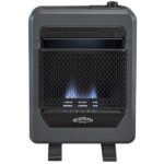 Natural Gas Vent Free Blue Flame Gas Space Heater With Base Feet – 10,000 BTU, T-Stat Control