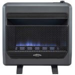 Natural Gas Vent Free Blue Flame Gas Space Heater With Blower and Base Feet – 30,000 BTU, T-Stat Control