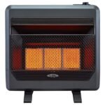 Natural Gas Vent Free Infrared Gas Space Heater With Blower and Base Feet – 30,000 BTU, T-Stat Control