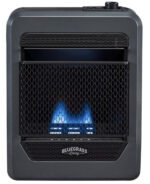 Propane Gas Vent Free Blue Flame Gas Space Heater With Base Feet – 10,000 BTU, T-Stat Control