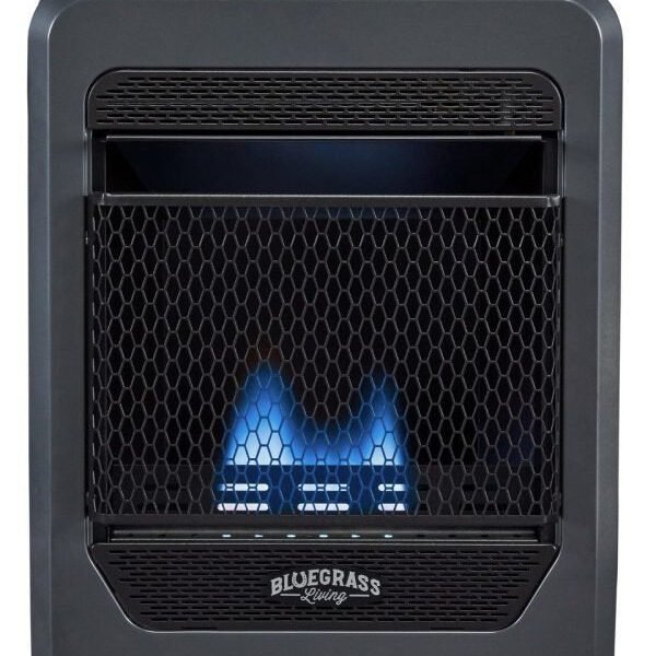 Propane Gas Vent Free Blue Flame Gas Space Heater With Base Feet – 10,000 BTU, T-Stat Control