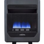 Propane Gas Vent Free Blue Flame Gas Space Heater With Blower and Base Feet – 20,000 BTU, T-Stat Control