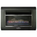 Dual Fuel Ventless Linear Wall Gas Fireplace With Log – 26,000 BTU, T-Stat Control