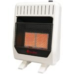Dual Fuel Ventless Infrared Plaque Heater with Base and Blower – 20,000 BTU, T-Stat Control