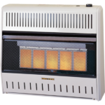 Dual Fuel Ventless Infrared Heater – 30,000 BTU, T-Stat Control