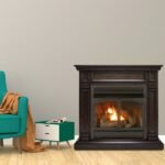 Dual Fuel Ventless Gas Fireplace With Mantel – 32,000 BTU, T-Stat Control, Chocolate Finish - Image 2