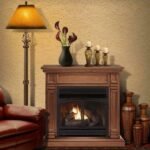 Dual Fuel Ventless Gas Fireplace With Mantel – 32,000 BTU, T-Stat Control, Toasted Almond Finish - Image 2