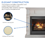 Full Size Dual Fuel Ventless Gas Fireplace With Mantel – 32,000 BTU, Remote Control, Antique White Finish - Image 2