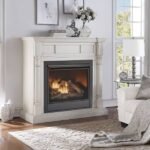 Full Size Dual Fuel Ventless Gas Fireplace With Mantel – 32,000 BTU, Remote Control, Antique White Finish - Image 8