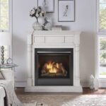 Full Size Dual Fuel Ventless Gas Fireplace With Mantel – 32,000 BTU, Remote Control, Antique White Finish - Image 9