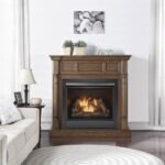 Full Size Dual Fuel Ventless Gas Fireplace With Mantel – 32,000 BTU, Remote Control, Walnut Finish - Image 10