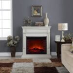 Full Size Electric Fireplace – Remote Control, Antique White Finish - Image 5