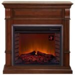 Full Size Electric Fireplace – Remote Control, Apple Spice Finish