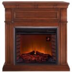 Full Size Electric Fireplace – Remote Control, Auburn Cherry Finish