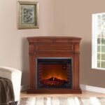 Full Size Electric Fireplace – Remote Control, Auburn Cherry Finish - Image 4