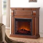 Full Size Electric Fireplace – Remote Control, Auburn Cherry Finish - Image 5