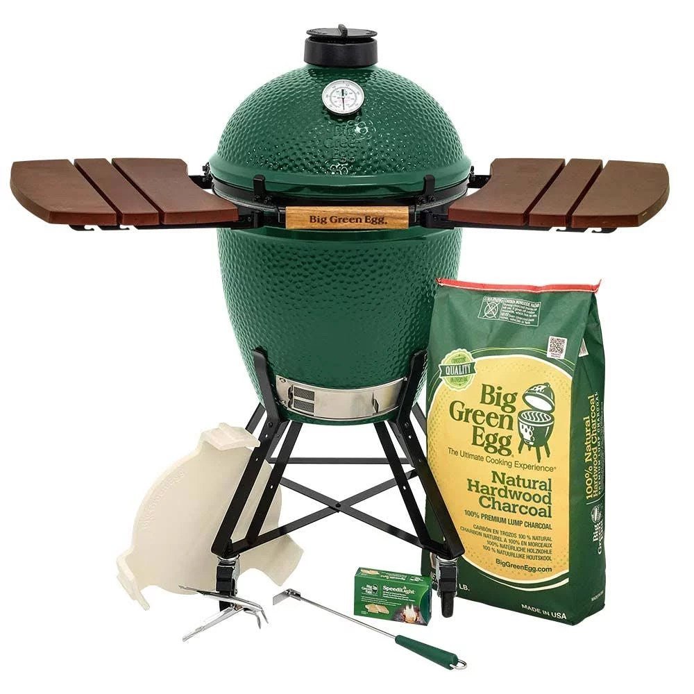 shopping-2022-06-22T161109.171-1.jpg Large Big Green Egg with Rolling Nest & Composite Egg Mates Package - Image 1