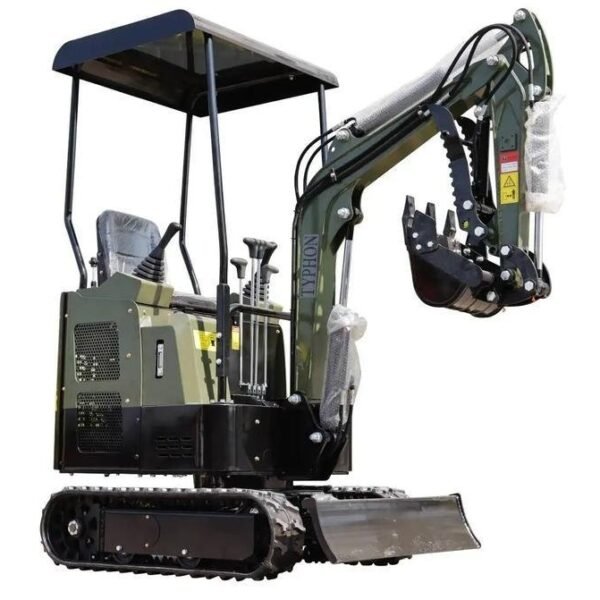 TYPHON TERROR XV STORM 1.05-Ton Mini Excavator – High-Performance Crawler Trench Digger with Protective Canopy