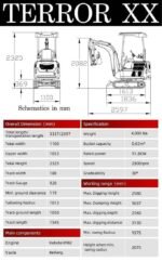 TYPHON TERROR XX Heavy-Duty Mini Excavator – 4000 lbs Rubber Track Digger with Kubota D902 Diesel Engine - Image 6