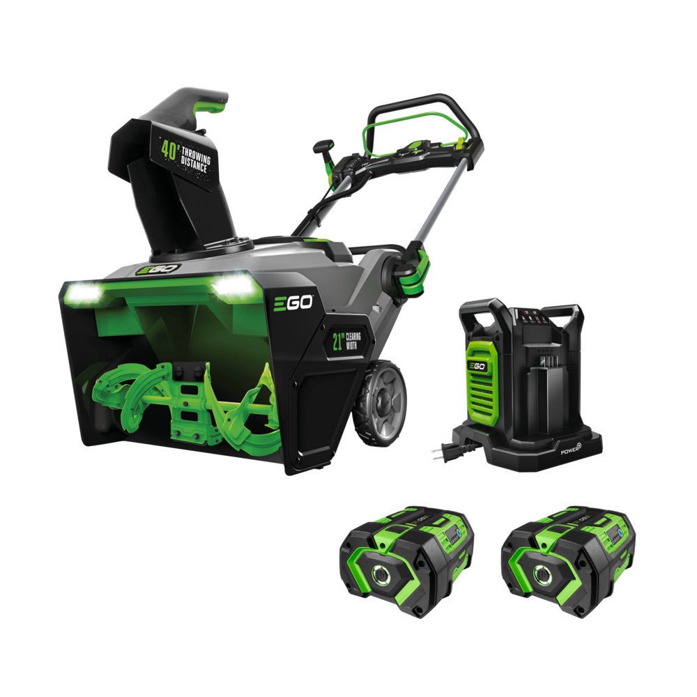 SNT2114_EGO_SNOW-BLOWER_22-0929_ON-WHITE EGO Power+ SNT2114 21" 56-Volt Cordless Snow Blower with Steel Auger with (2) 7.5Ah Batteries and Dual Port Charger Included - Image 1