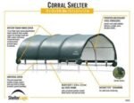 Shelterlogic Corral Shelter 1 3/8″ 7.5 oz. Green Cover (Corral panels not included), 12 x 12 ft - Image 5
